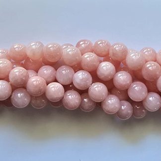 10mm malaysian jade round gemstone bead pale coral pink
