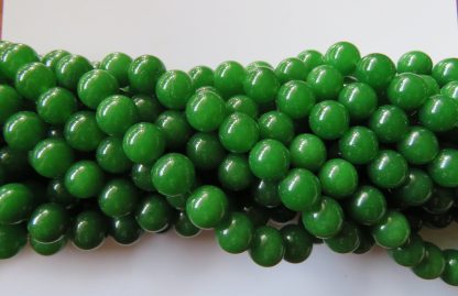 10mm malaysian jade round gemstone bead dark green