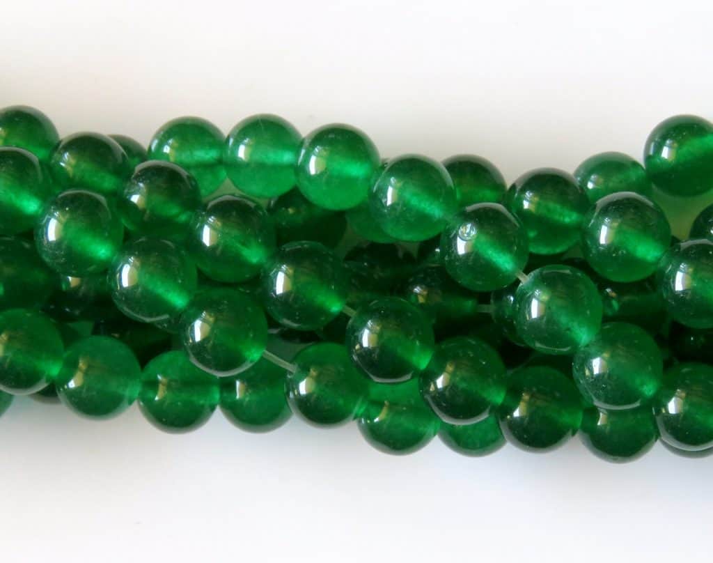 40pcs 10mm Round Gemstone Beads – Malaysian Jade – Green – BeadsForEwe