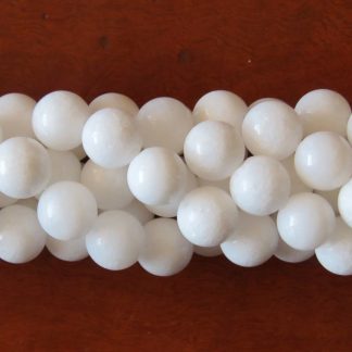 10mm malaysian jade round gemstone bead opaque white