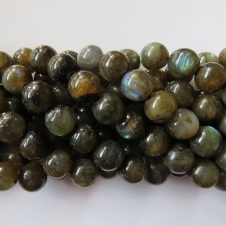 10mm green labradorite round gemstone beads