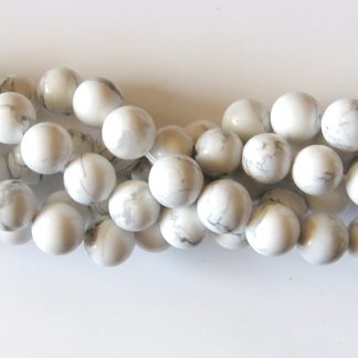 10mm howlite round gemstone bead