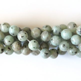 10mm kiwi jasper round gemstone bead