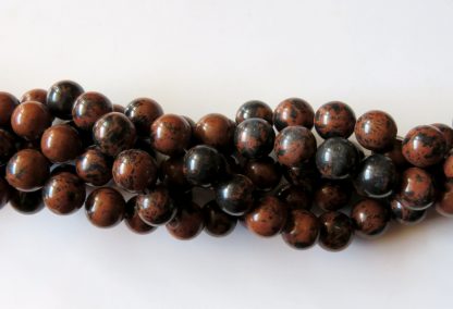10mm mahogany obsidian round gemstone bead
