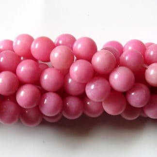 10mm malaysian jade round gemstone bead candy pink