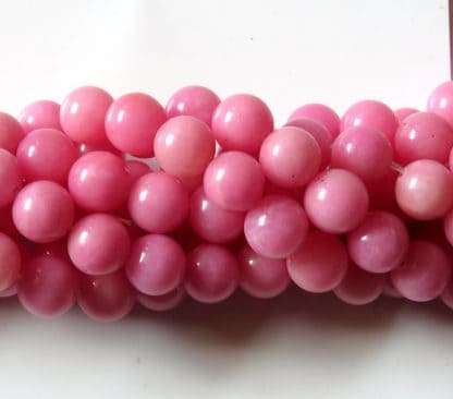 10mm malaysian jade round gemstone bead candy pink
