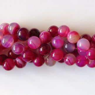 10mm pink agate round gemstone bead