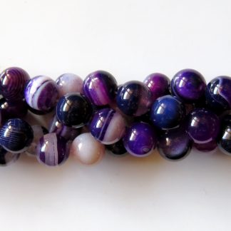 10mm purple agate round gemstone bead