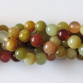 10mm rainbow jade round gemstone bead