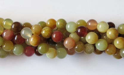 10mm rainbow jade round gemstone bead