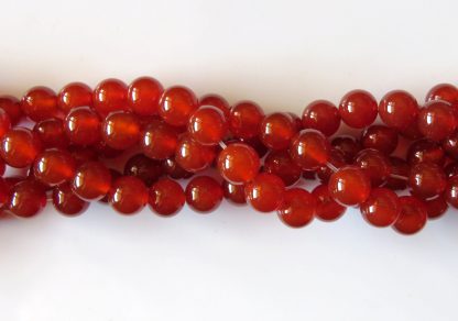 10mm red agate round gemstone bead