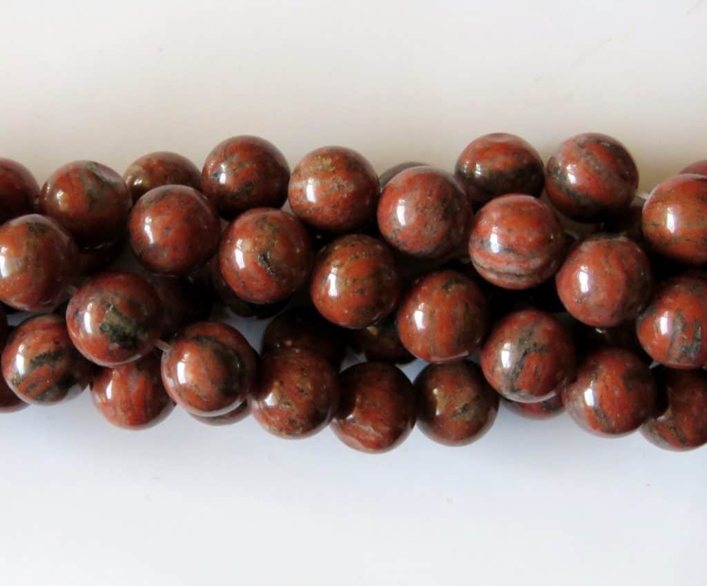 40pcs 10mm Round Natural Gemstone Beads - Sesame Jasper | BeadsForEwe