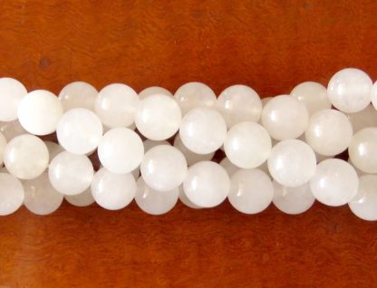 10mm white quartz round gemstone bead