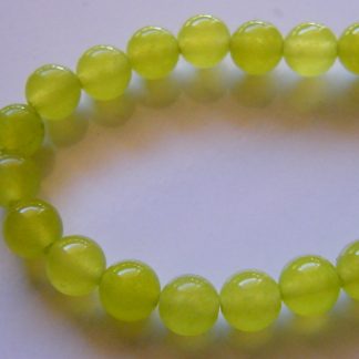 6mm malaysian jade round gemstone bead bright lime
