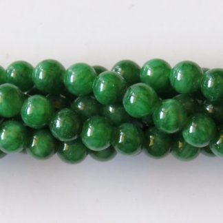 6mm malaysian jade round gemstone bead dark green