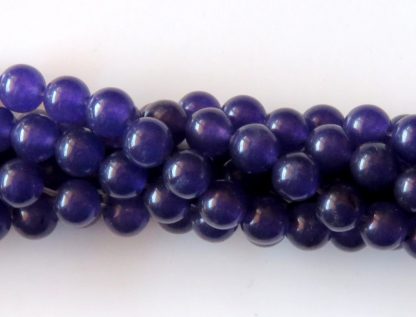 6mm malaysian jade round gemstone bead dark purple