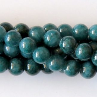 6mm malaysian jade round gemstone bead dark turquoise