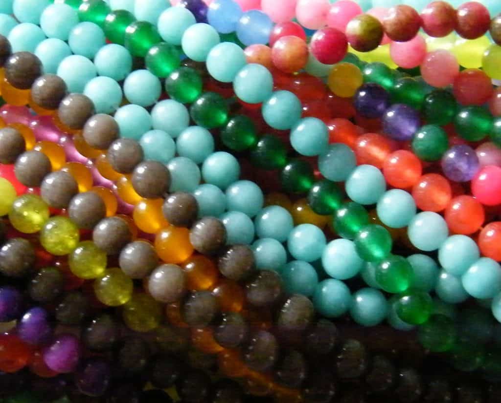 50pcs 6mm Round Gemstone Beads - Malaysian Jade - Mixed - BeadsForEwe