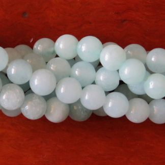 6mm malaysian jade round gemstone bead opaque pale aqua