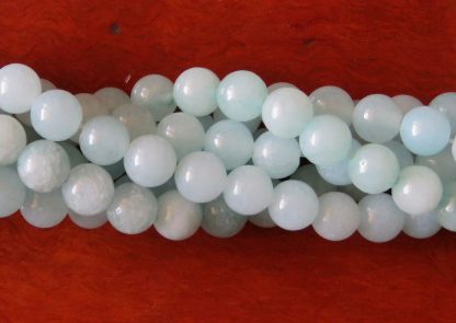 6mm malaysian jade round gemstone bead opaque pale aqua