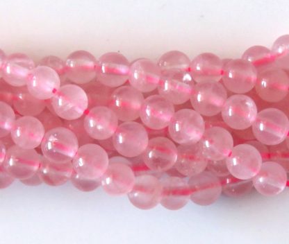 6mm rose quartz round gemstone bead