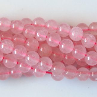 6mm rose quartz round gemstone bead