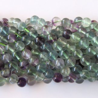 8mm Fluorite round gemstone beads