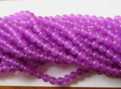8mm round gemstone malaysian jade bright violet purple