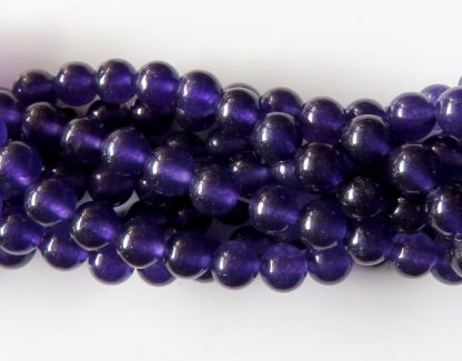 8mm malaysian jade round gemstone bead dark purple