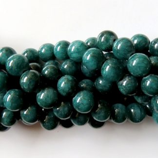 8mm malaysian jade round gemstone bead dark turquoise