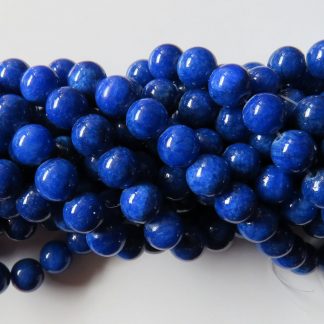 6mm malaysian jade round gemstone bead lapis blue