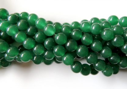 8mm malaysian jade round gemstone bead medium green