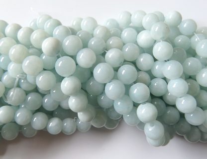8mm malaysian jade round gemstone bead opaque pale steel
