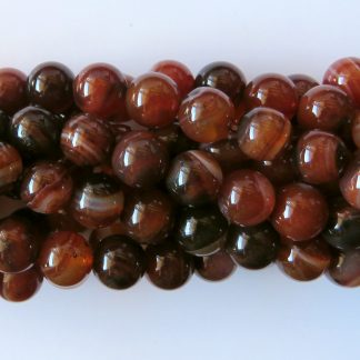 8mm brown agate round gemstone beads