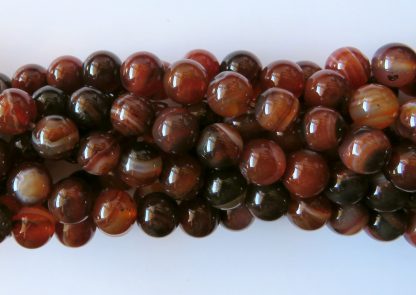 8mm brown agate round gemstone beads