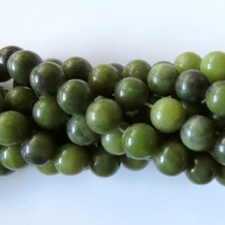8mm canadian jade round gemstone bead