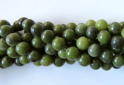 8mm canadian jade round gemstone bead