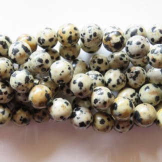 8mm dalmatian jasper round gemstone beads