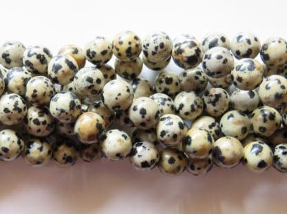 8mm dalmatian jasper round gemstone beads
