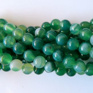 8mm green agate round gemstone beads