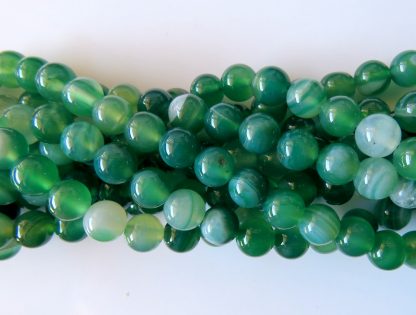 8mm green agate round gemstone beads