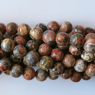 8mm leopardskin jasper round genstone beads