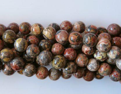8mm leopardskin jasper round genstone beads