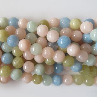 8mm morganite round gemstone beads