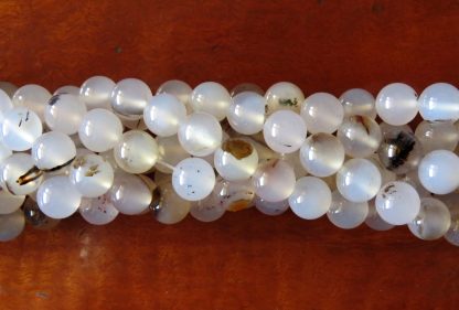 8mm ocean chalcedony round gemstone bead