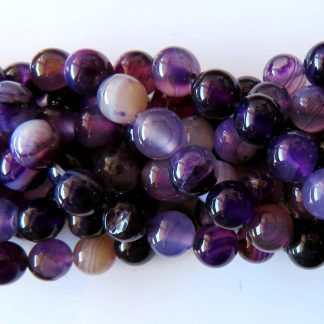 8mm purple agate round gemstone beads