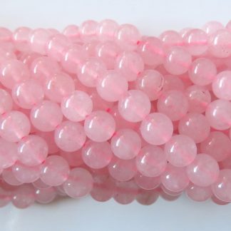 8mm rose quartz dyed round gemstone bead