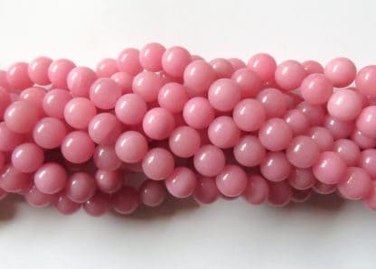 8mm malaysian jade round gemstone bead candy pink