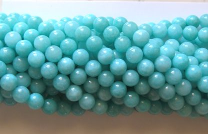 10mm amazonite round gemstone bead dyed
