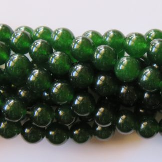 8mm malaysian jade round gemstone bead dark green